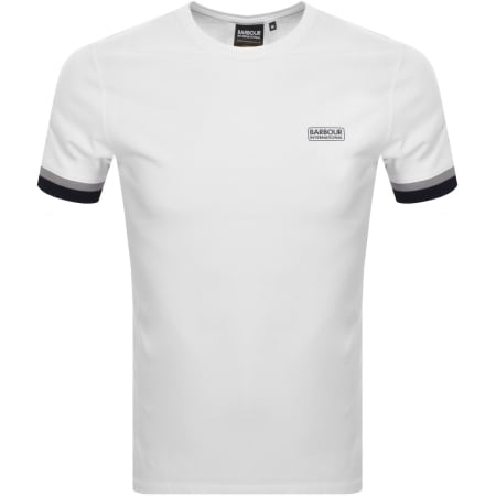 Tシャツ・カットソー BARBOUR Men T-shirt White MTS1407 WH11 Barbour Men's Logo T-Shirt - Whisper White | British Attire
